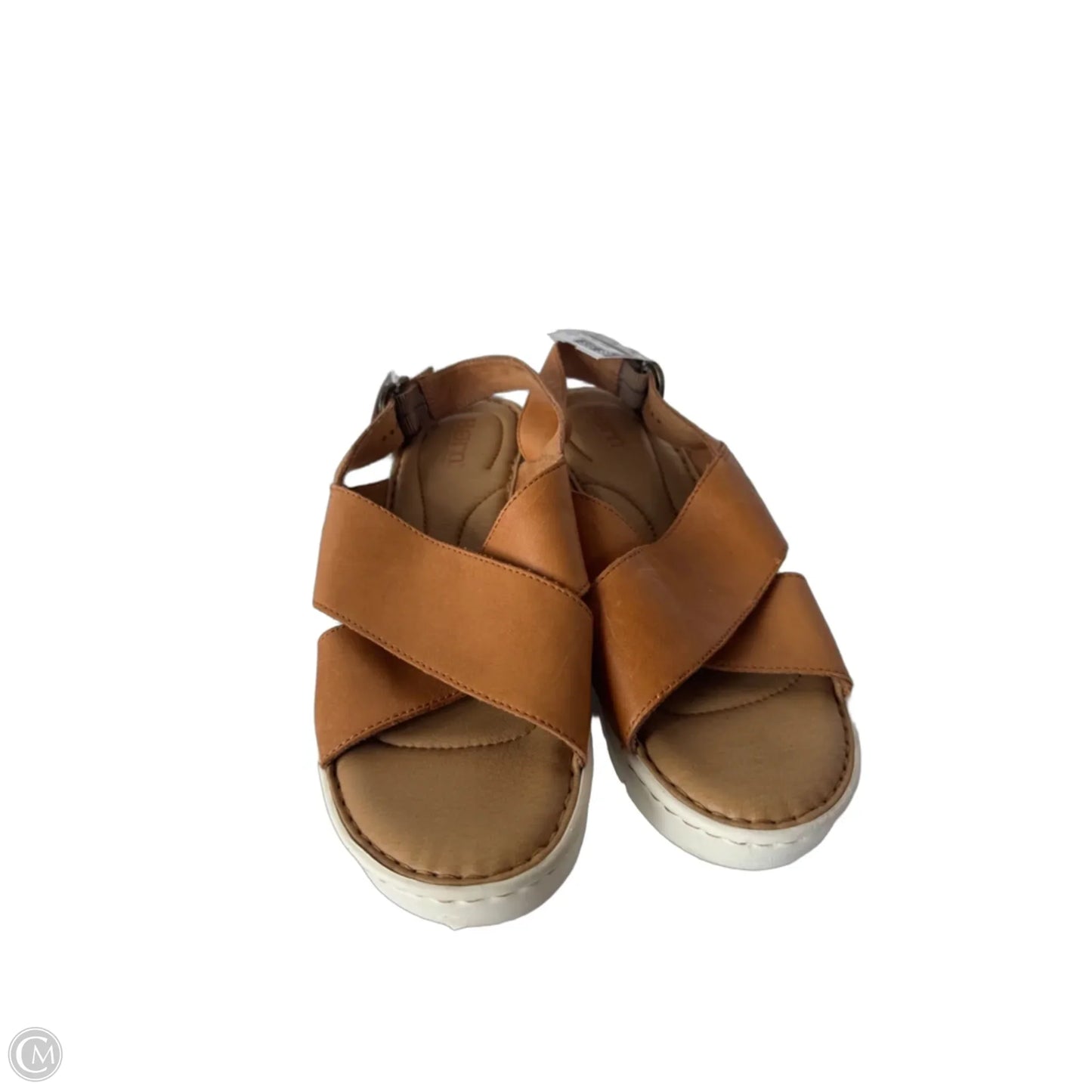Sandals Heels Wedge By Boc In Tan, Size: 9