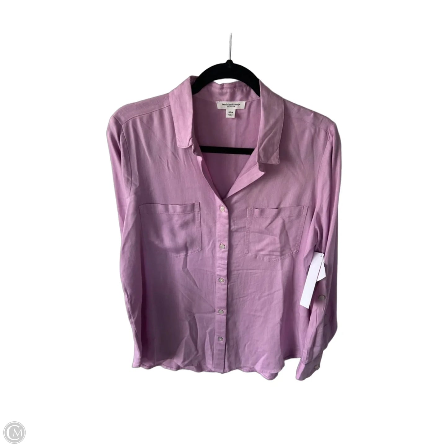Blouse Long Sleeve By Beachlunchlounge In Pink, Size: M
