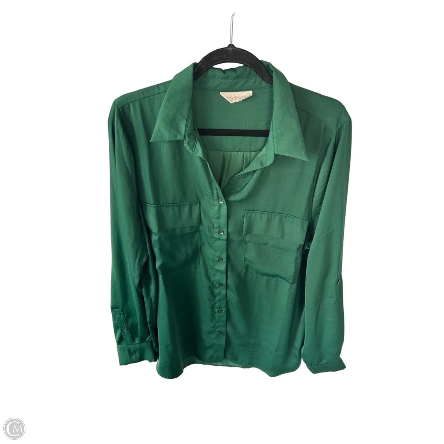 Blouse Long Sleeve By Melloday In Green, Size: Xl