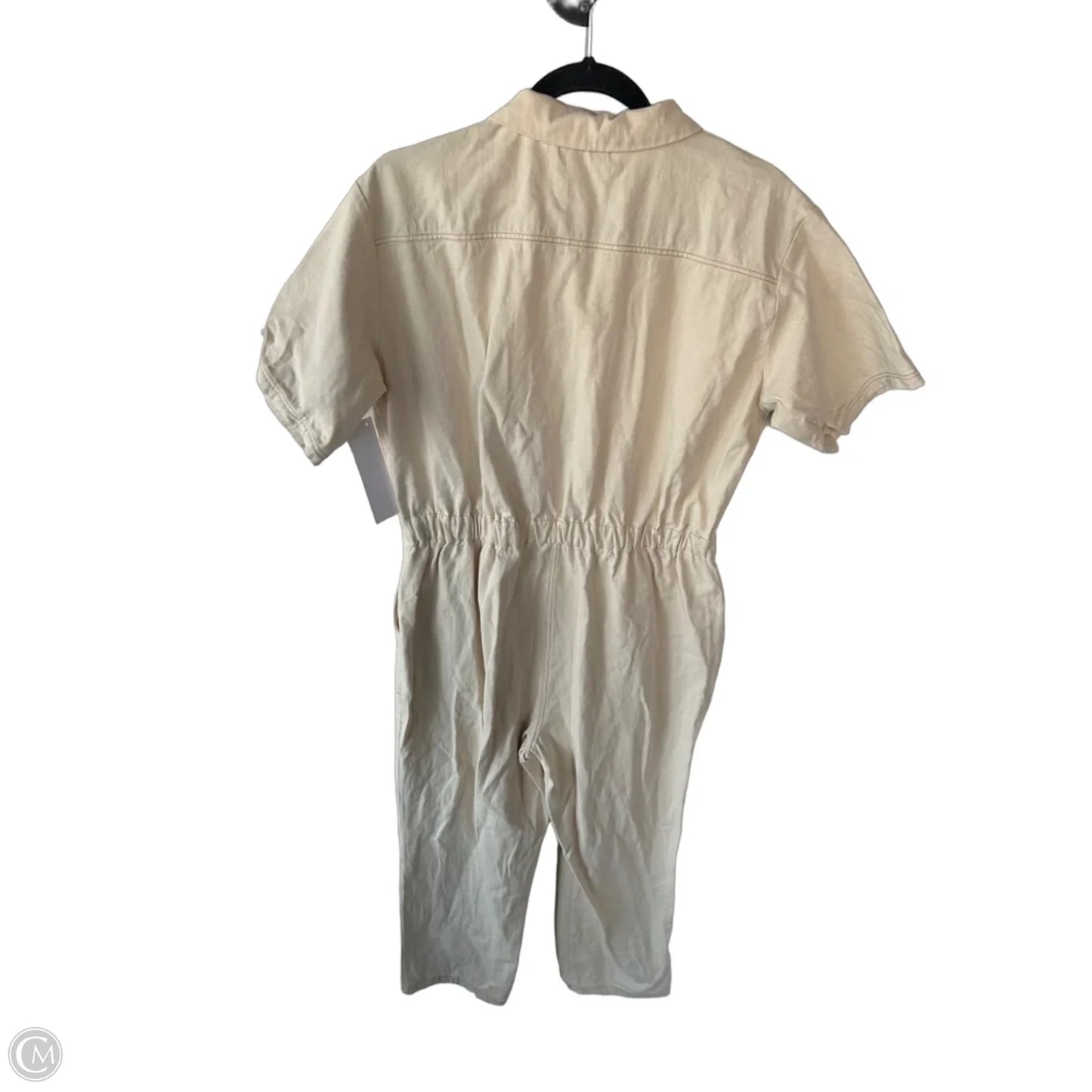 Jumpsuit By Clothes Mentor In Cream Denim, Size: L