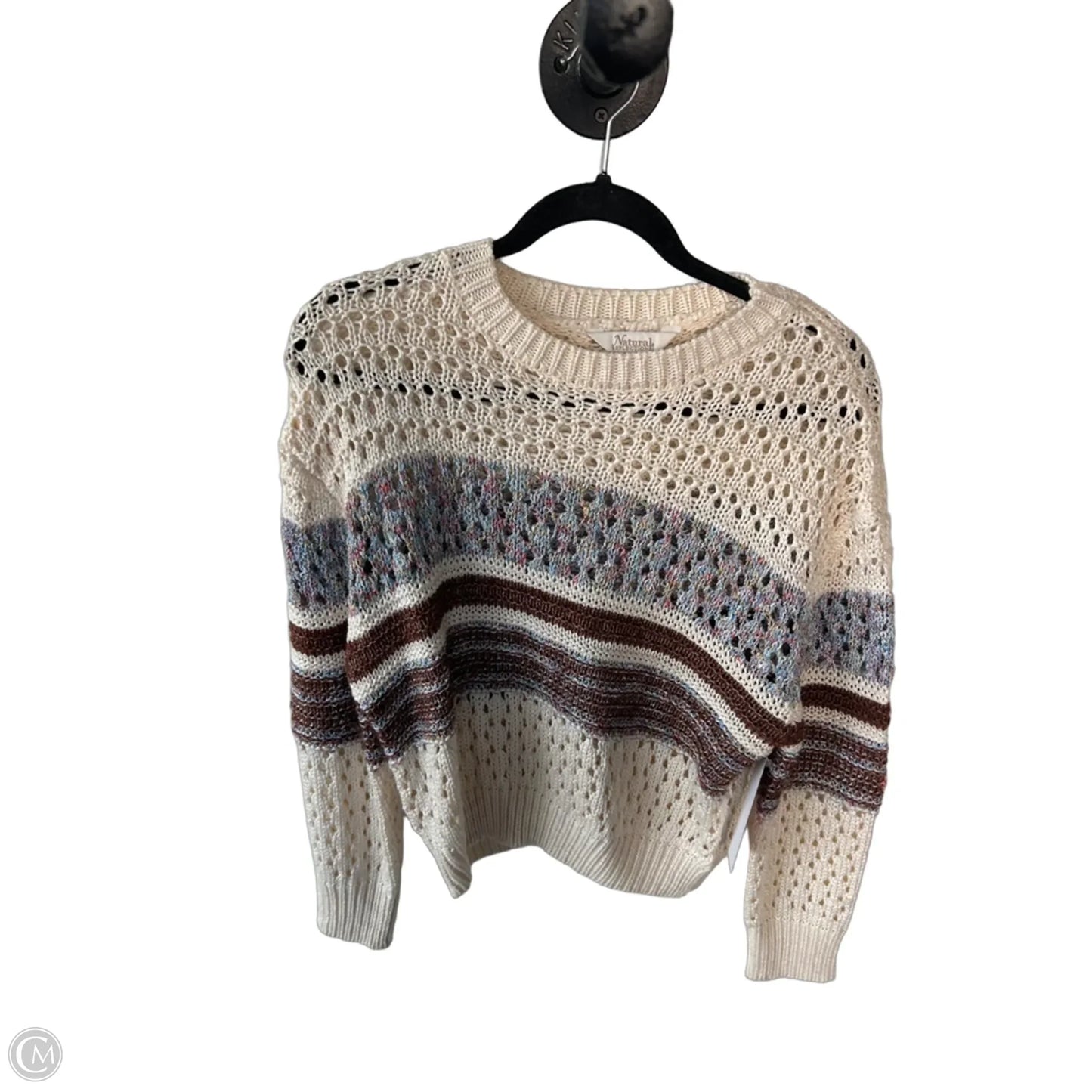 Sweater By Natural Reflections In Cream, Size: M
