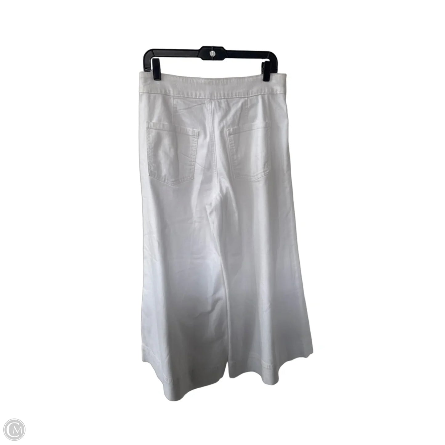 Jeans Cropped By Chicos In White Denim, Size: 8