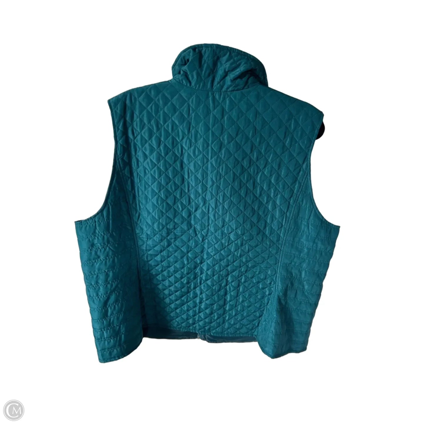 Vest Puffer & Quilted By Cj Banks In Green, Size: 2x