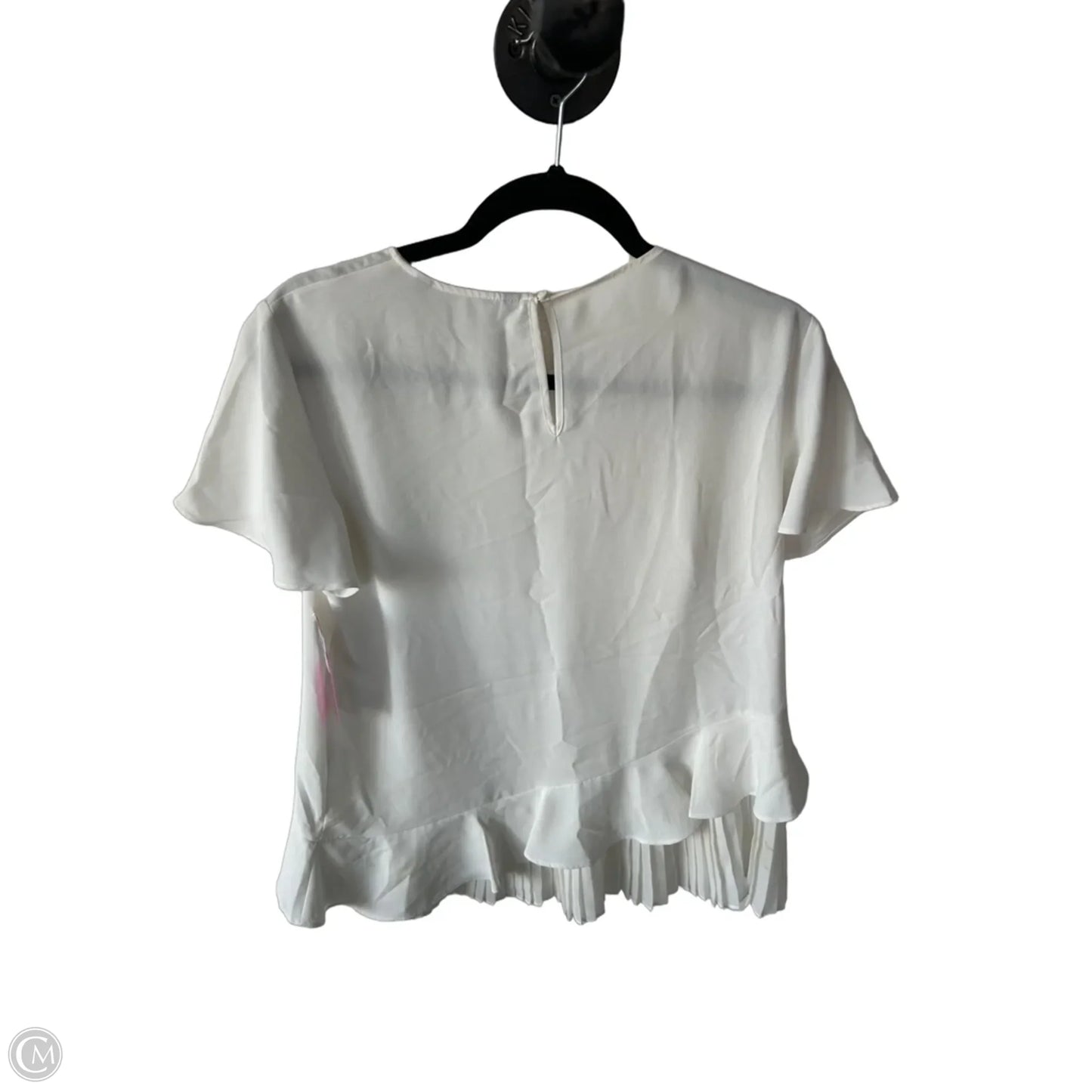 Blouse Short Sleeve By Zara In White, Size: M