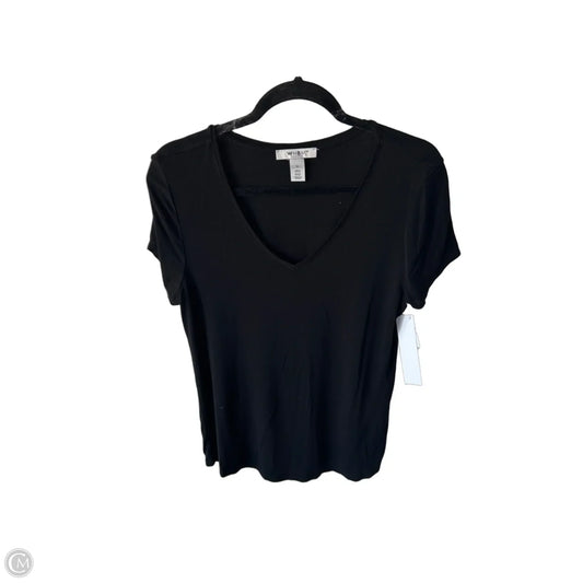 Top Short Sleeve Basic By White House Black Market In Black, Size: M