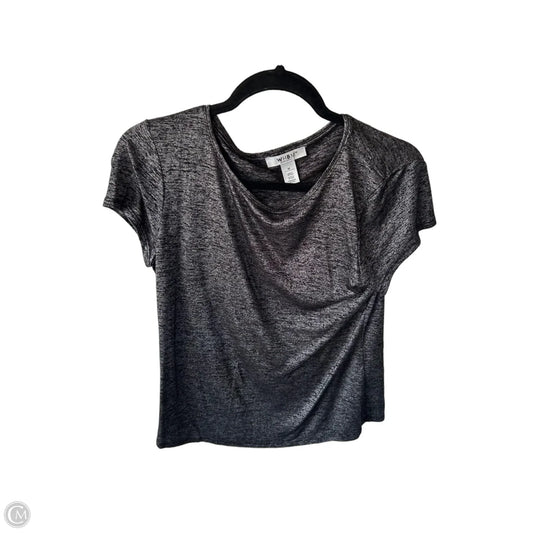 Top Short Sleeve By White House Black Market In Black & Grey, Size: M