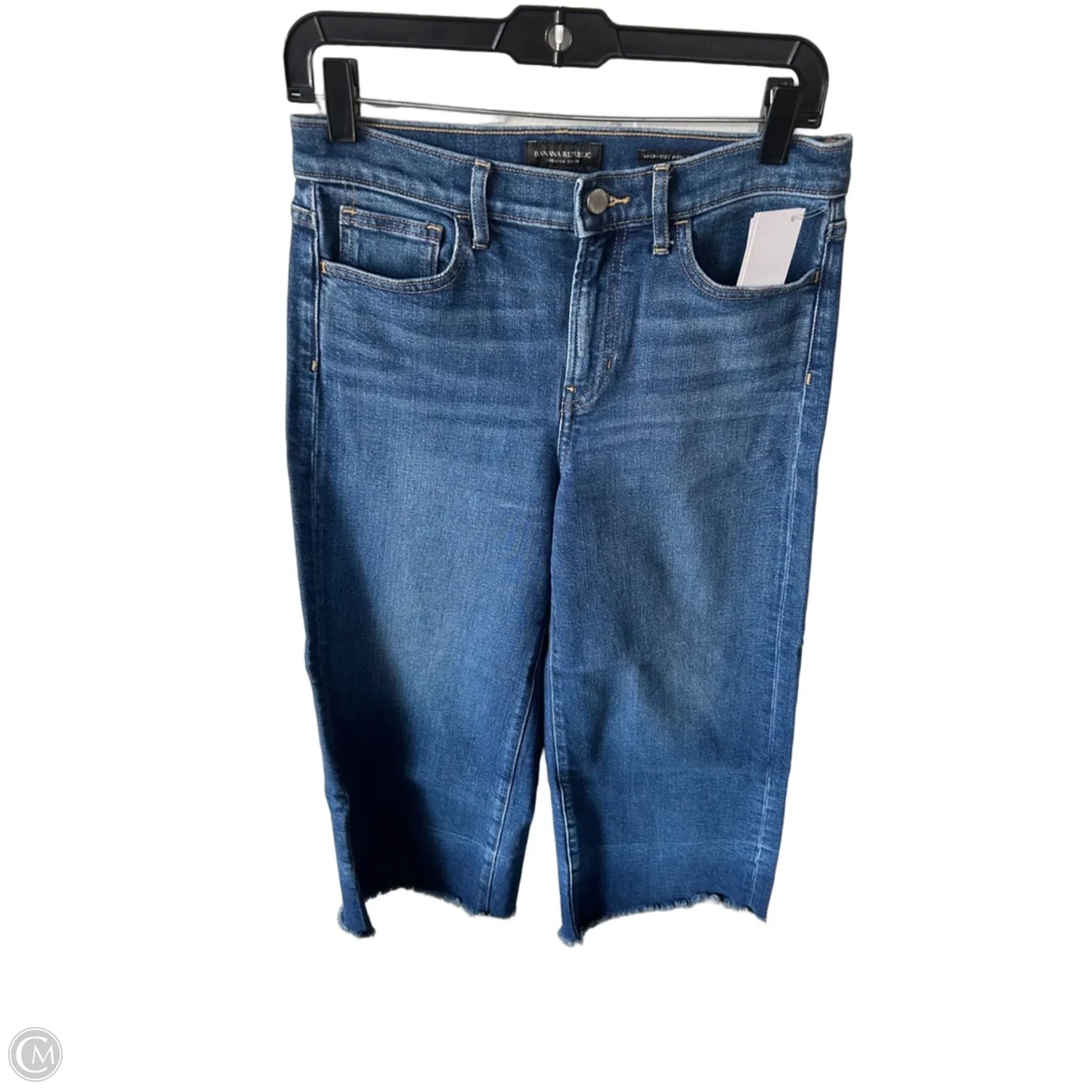 Jeans Cropped By Banana Republic In Blue Denim, Size: 4p