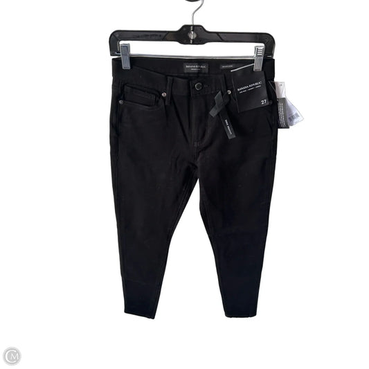 Jeans Skinny By Banana Republic In Black Denim, Size: 4