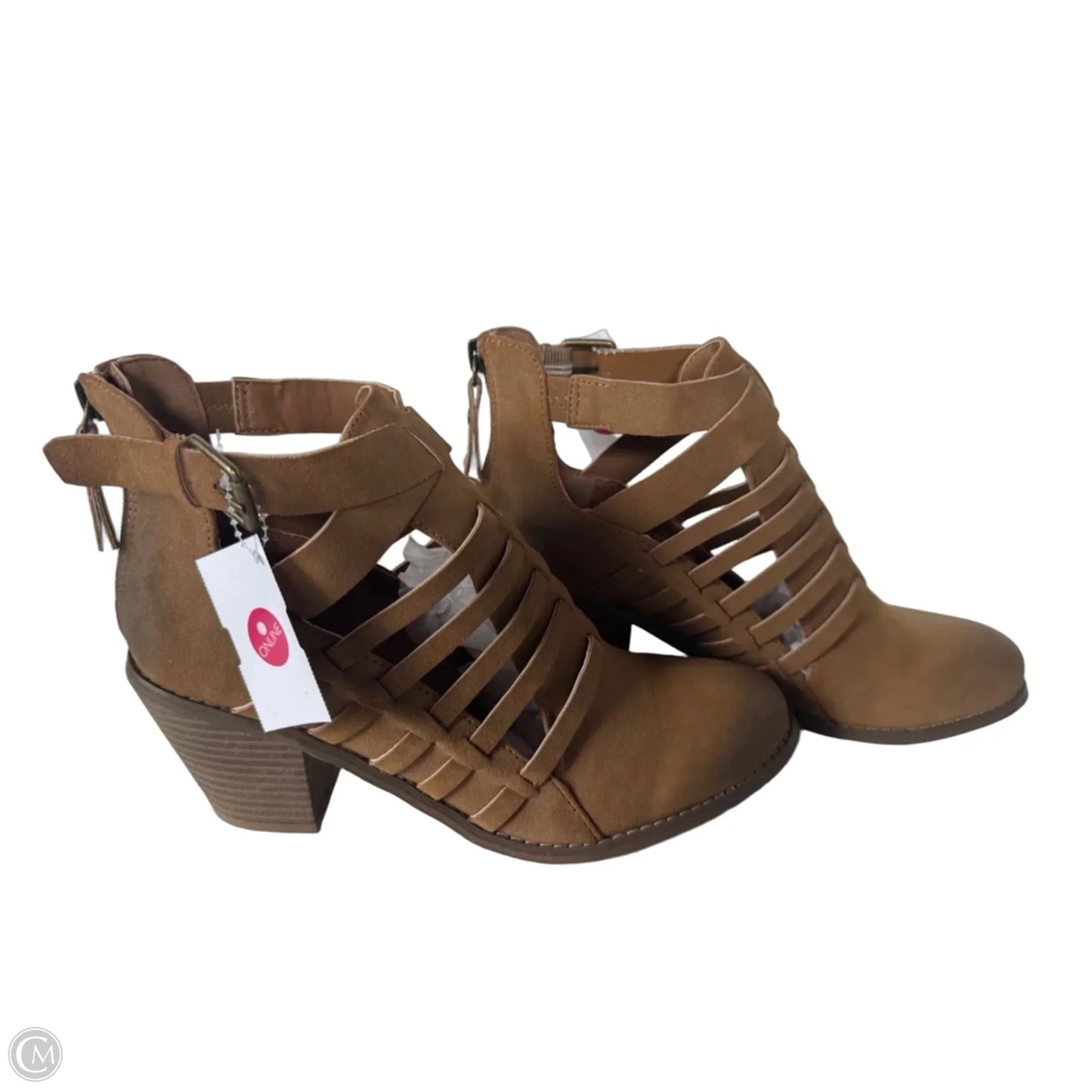 Boots Ankle Heels By G By Guess In Brown, Size: 7