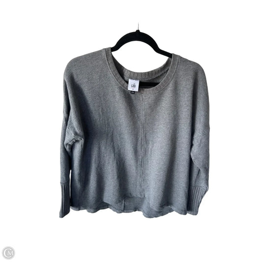 Sweatshirt Crewneck By Cabi In Grey, Size: M