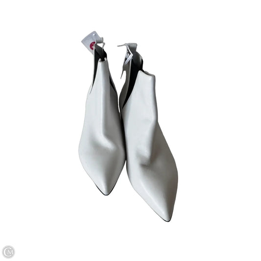 Boots Ankle Heels By Nine West In White, Size: 8.5