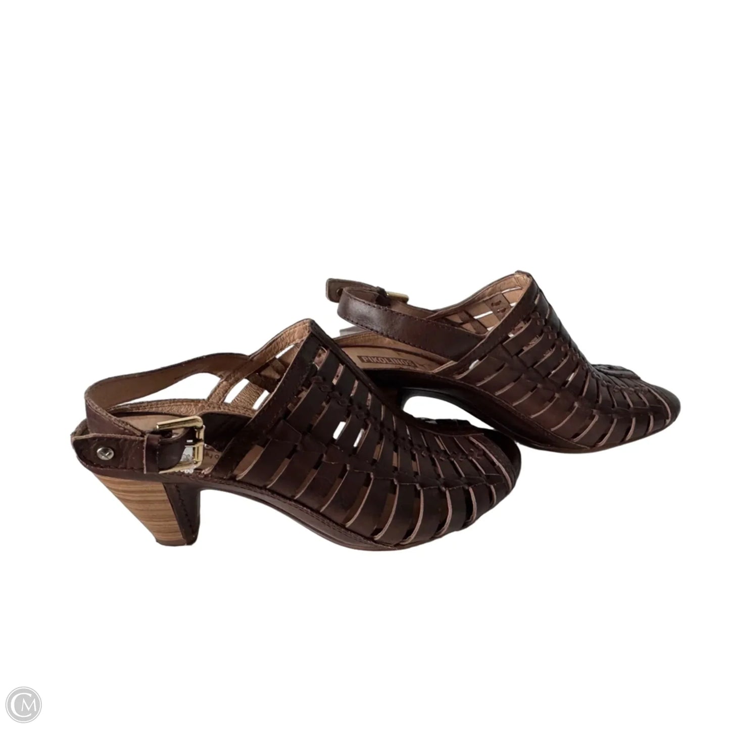 Sandals Heels Block By Pikolinos In Brown, Size: 7.5