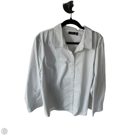 Blouse Long Sleeve By Apt 9 In Black & White, Size: 3x