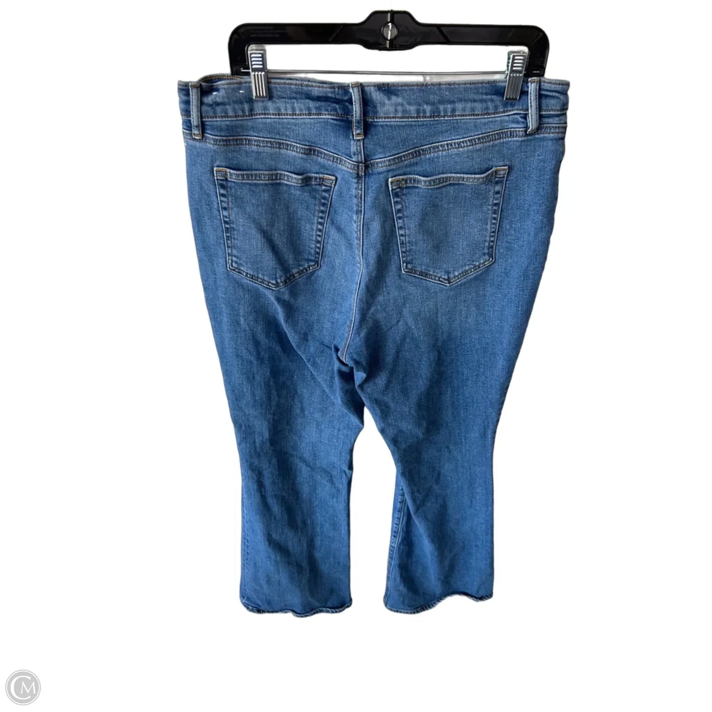 Jeans Flared By Loft In Blue Denim, Size: 14