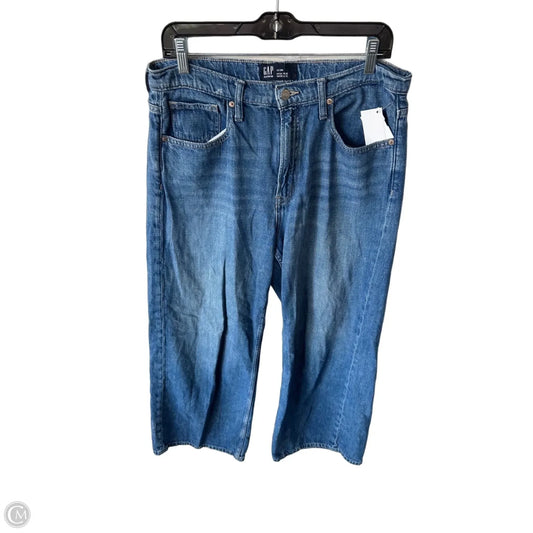 Jeans Wide Leg By Gap In Blue Denim, Size: 12