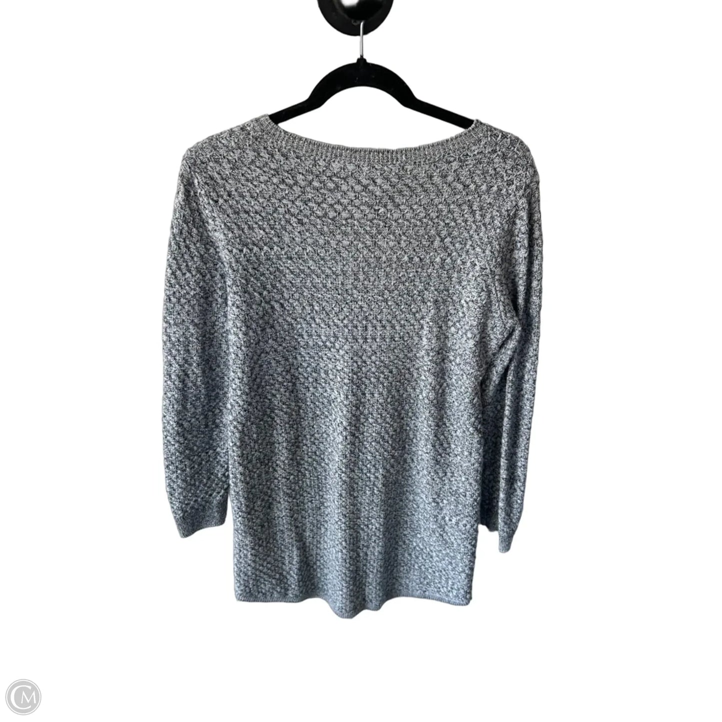Dress Sweater By Loft In Black & White, Size: L