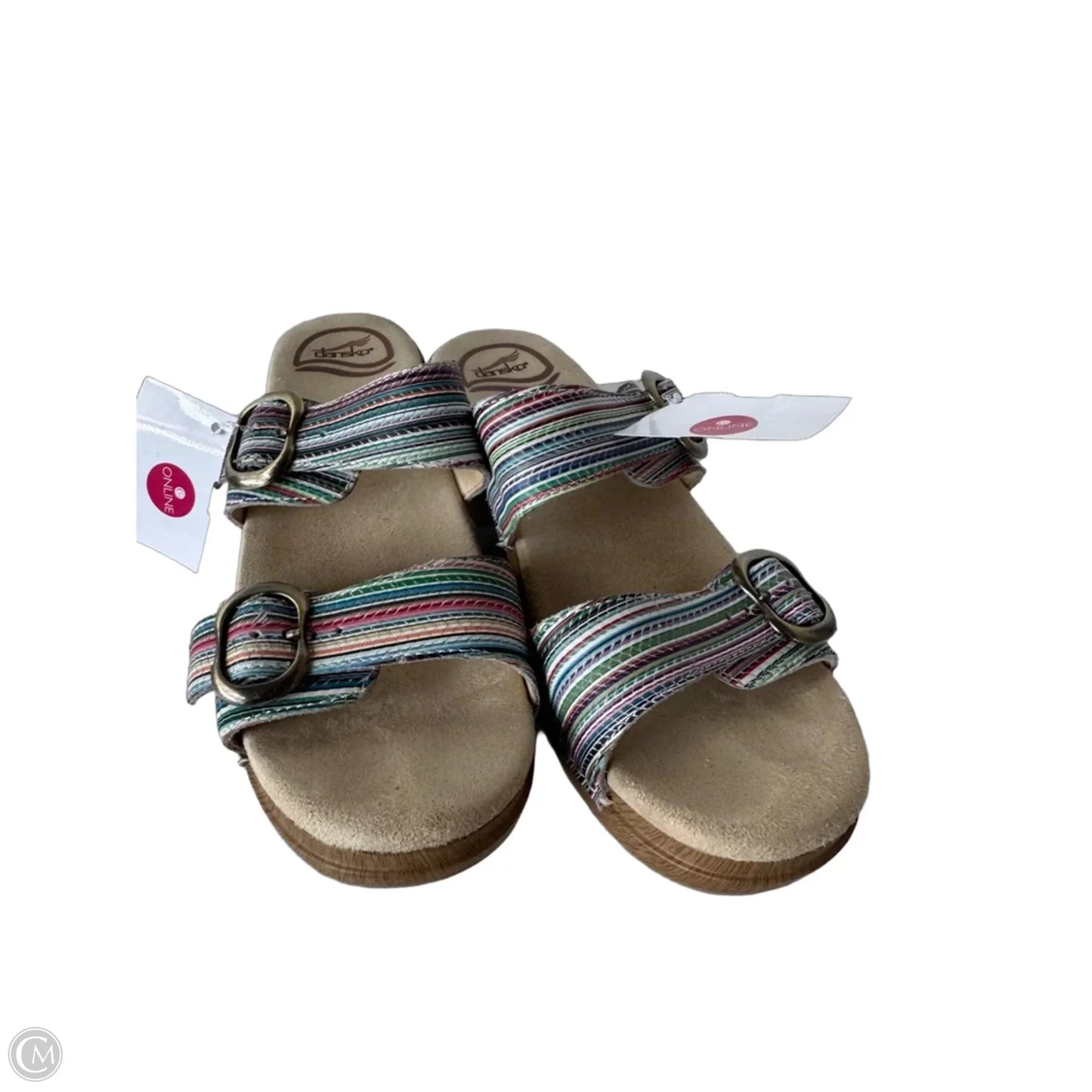 Sandals Heels Block By Dansko In Blue & Purple, Size: 5.5