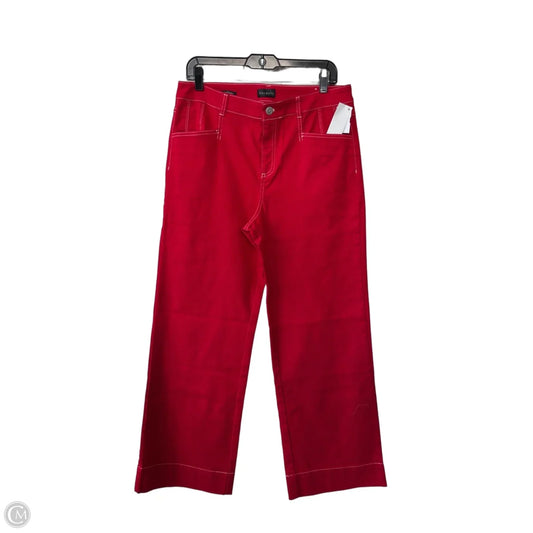 Jeans Straight By Talbots In Red Denim, Size: 10