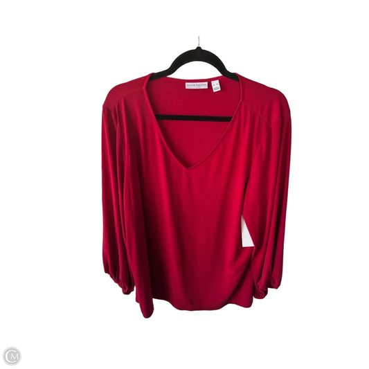 Blouse Long Sleeve By Susan Graver In Red, Size: Xl