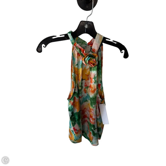 Blouse Sleeveless By Clothes Mentor In Green & Orange, Size: Xl