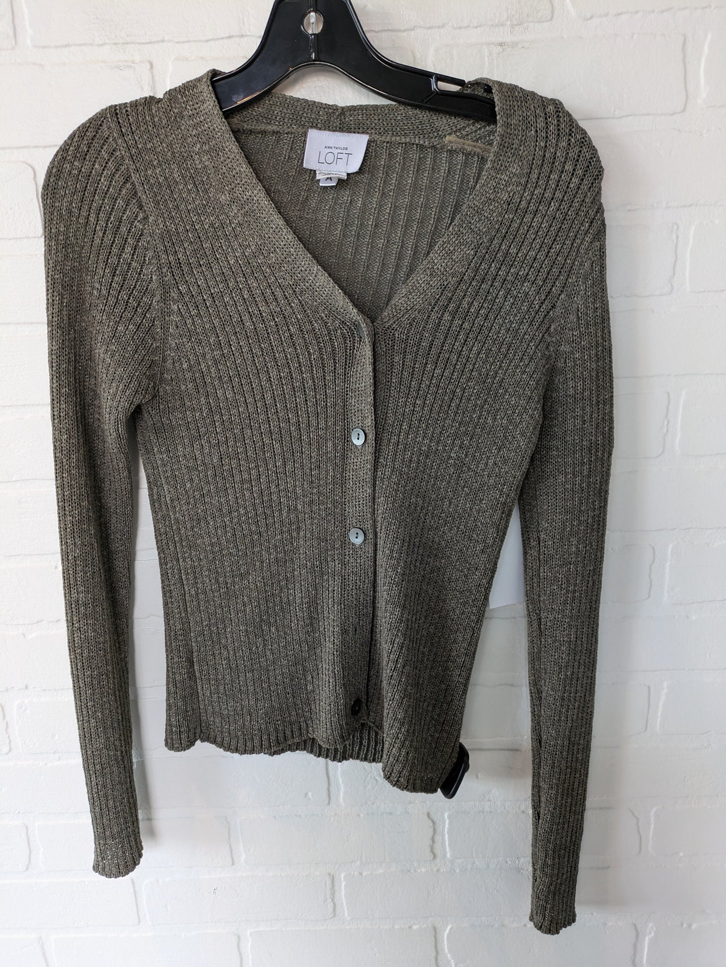 Olive Sweater Cardigan Loft, Size S