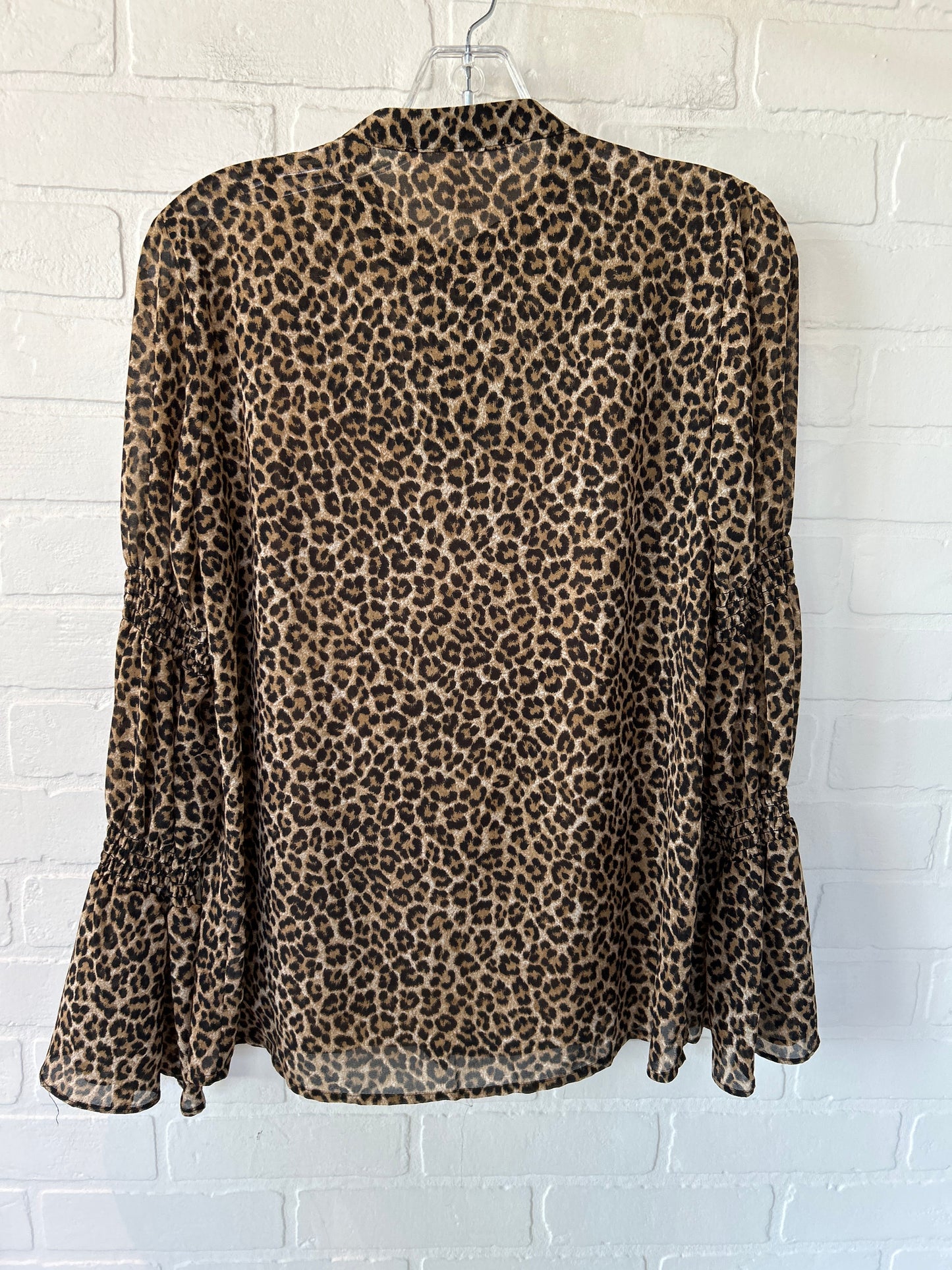 Animal Print Blouse Long Sleeve Michael Kors, Size S