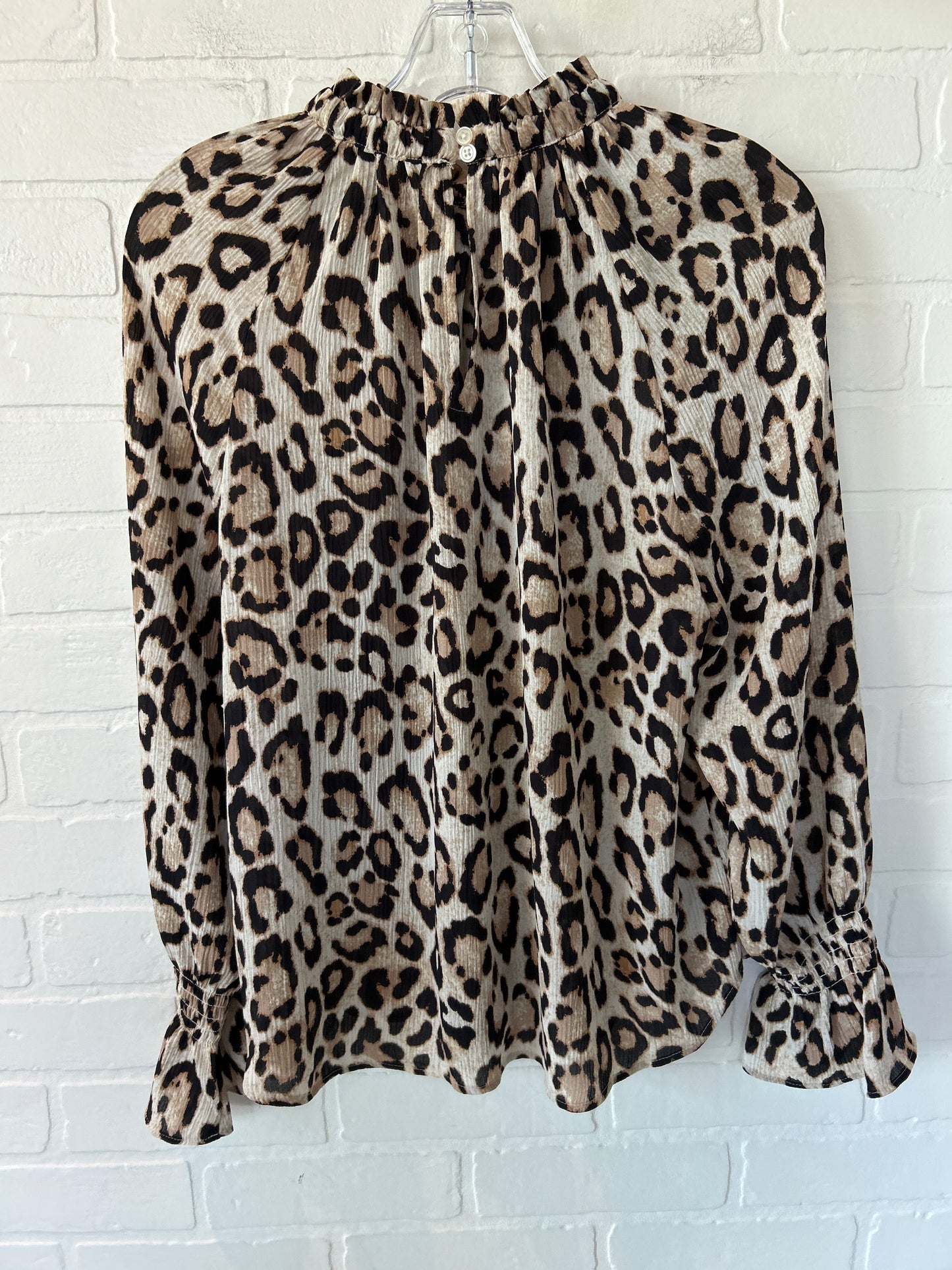 Animal Print Top Long Sleeve Loft, Size S