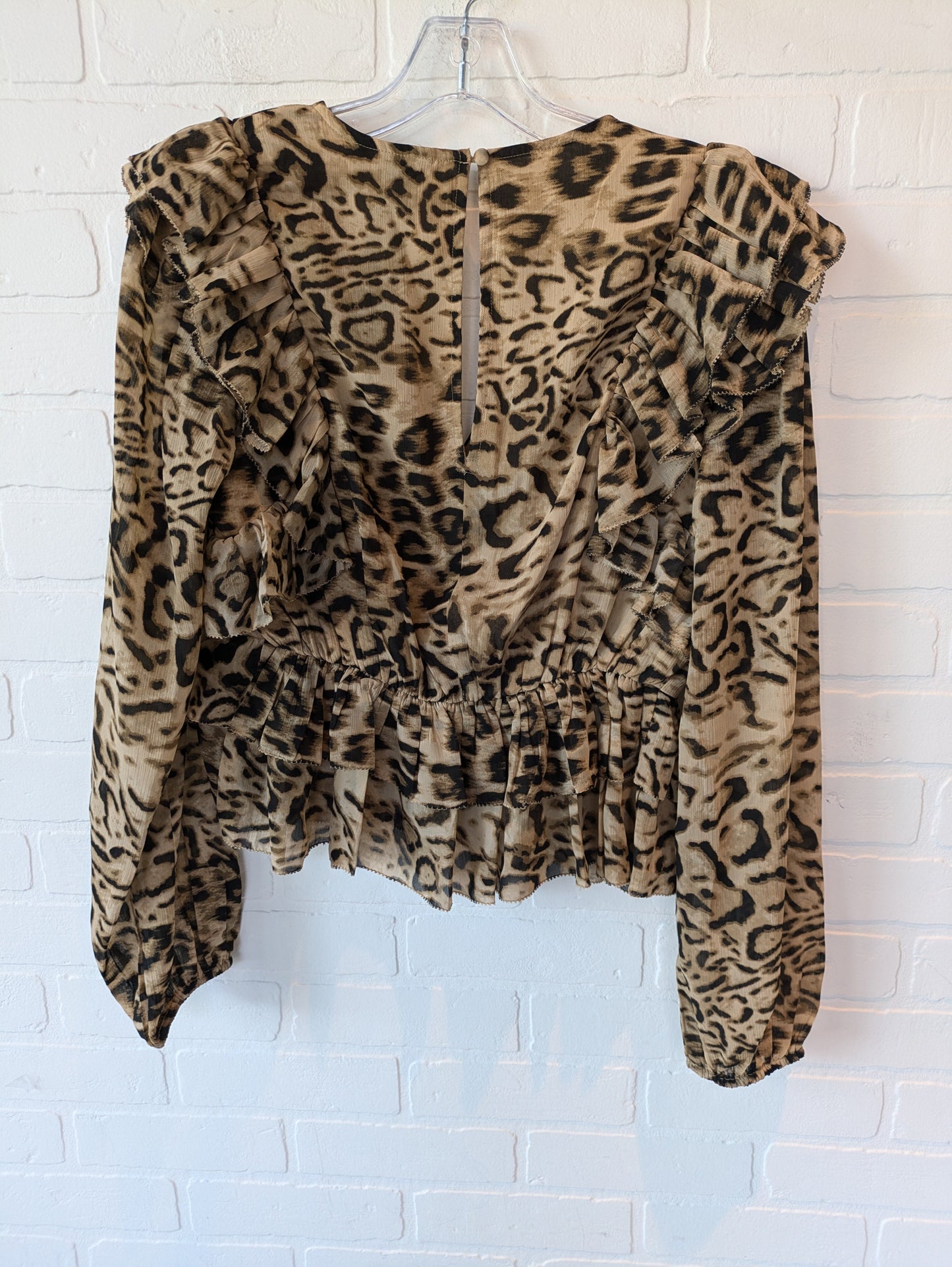 Animal Print Top Long Sleeve Express, Size S