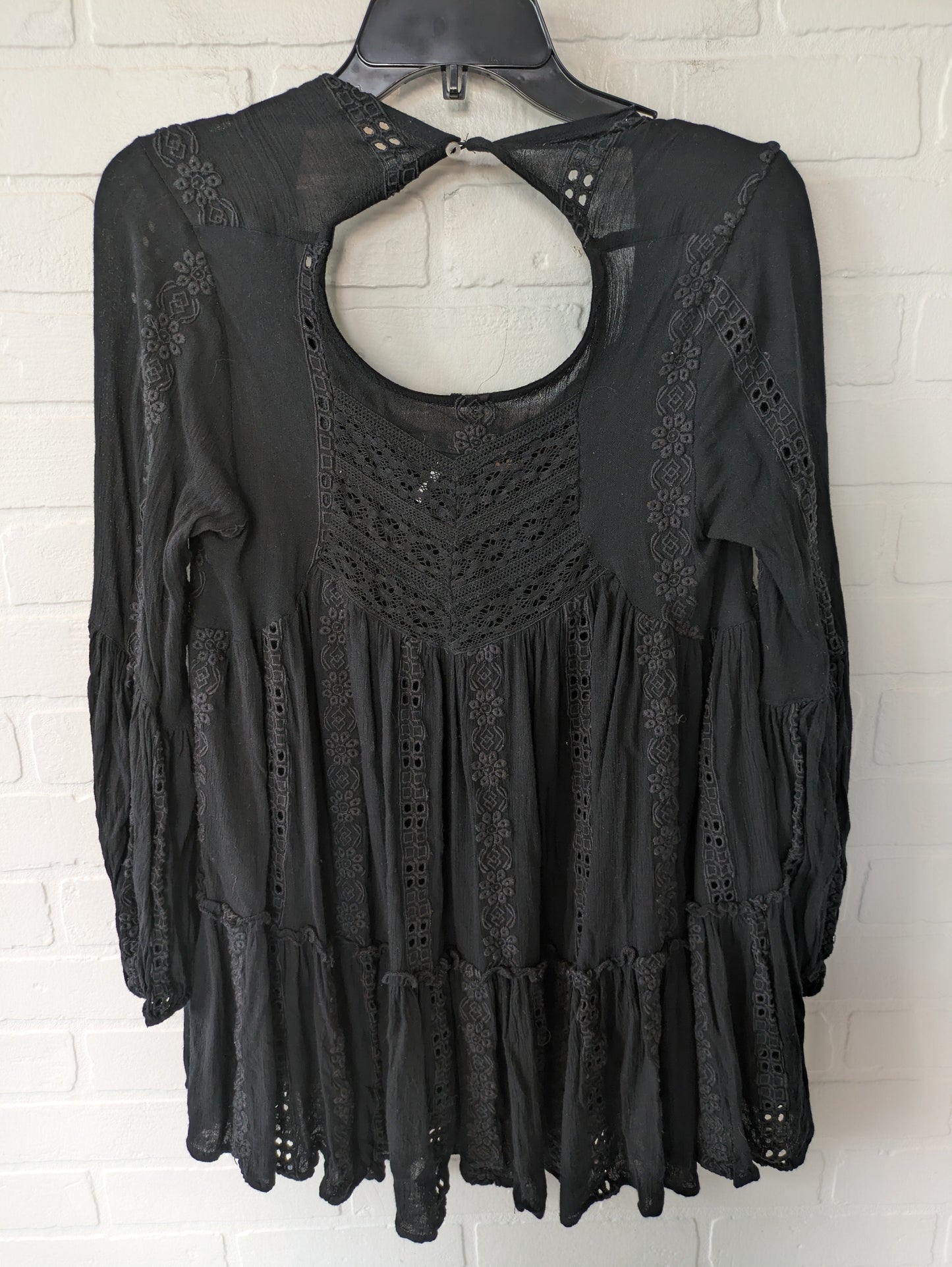 Black Top Long Sleeve Free People, Size Xs