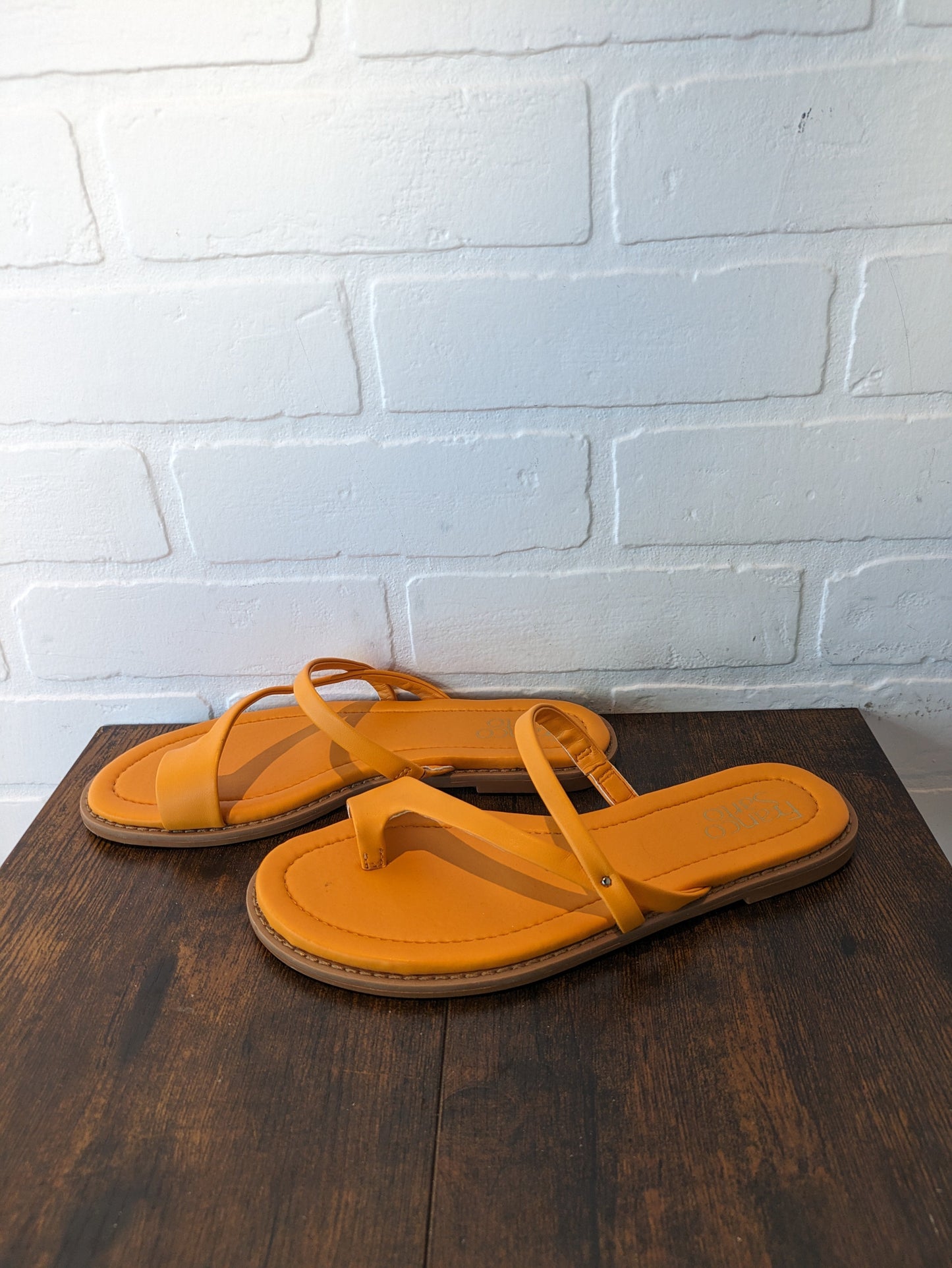 Orange Sandals Flats Franco Sarto, Size 6.5