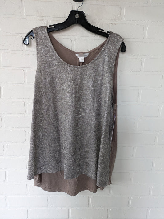 Brown Top Sleeveless Christopher And Banks, Size Xl