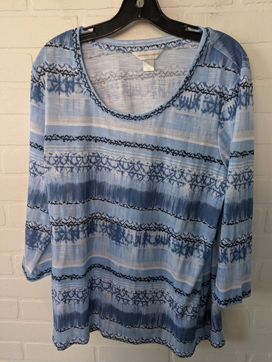 Blue Top Long Sleeve Christopher And Banks, Size Xl