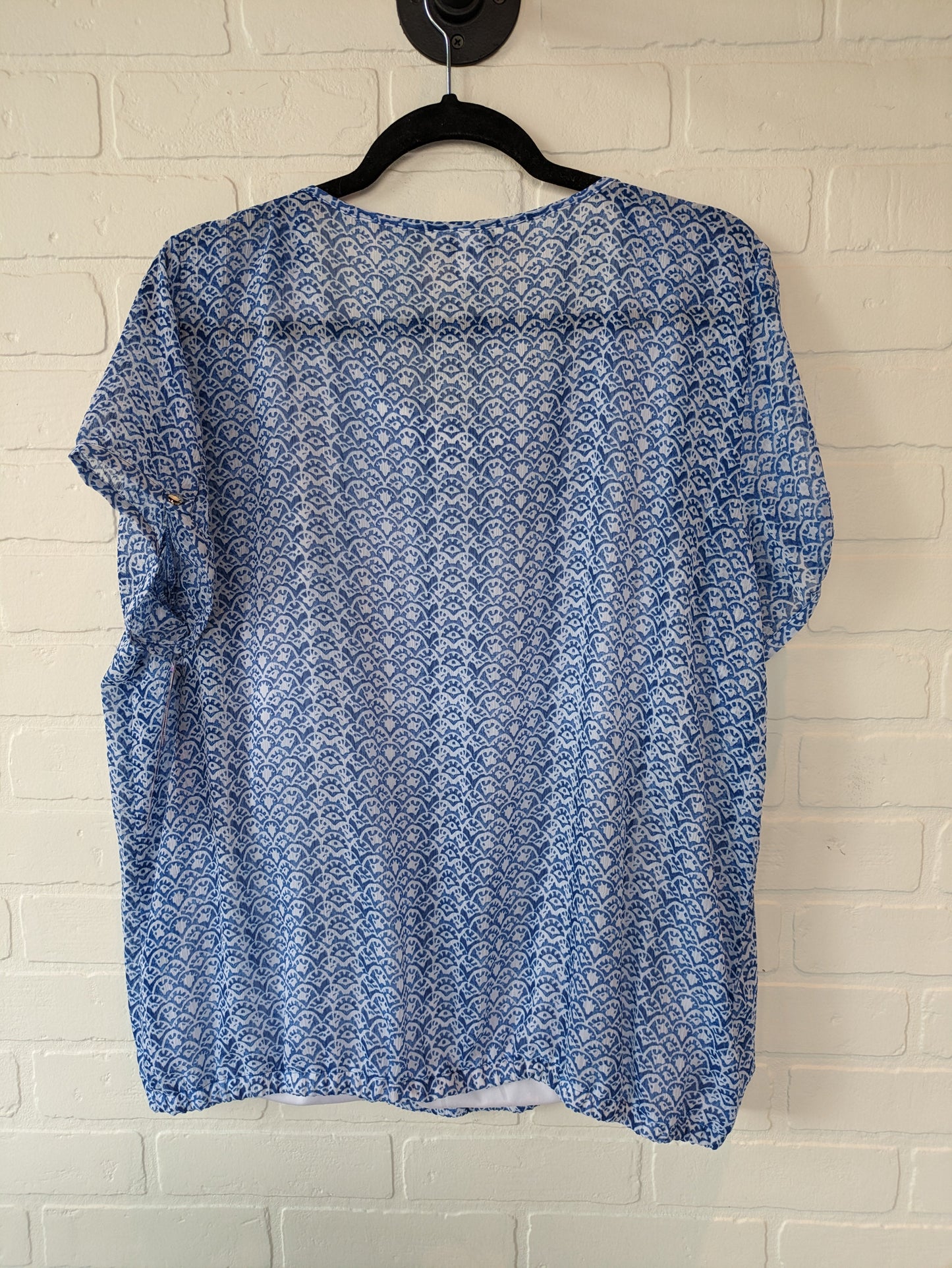 Blue Top Short Sleeve Christopher And Banks, Size Xl