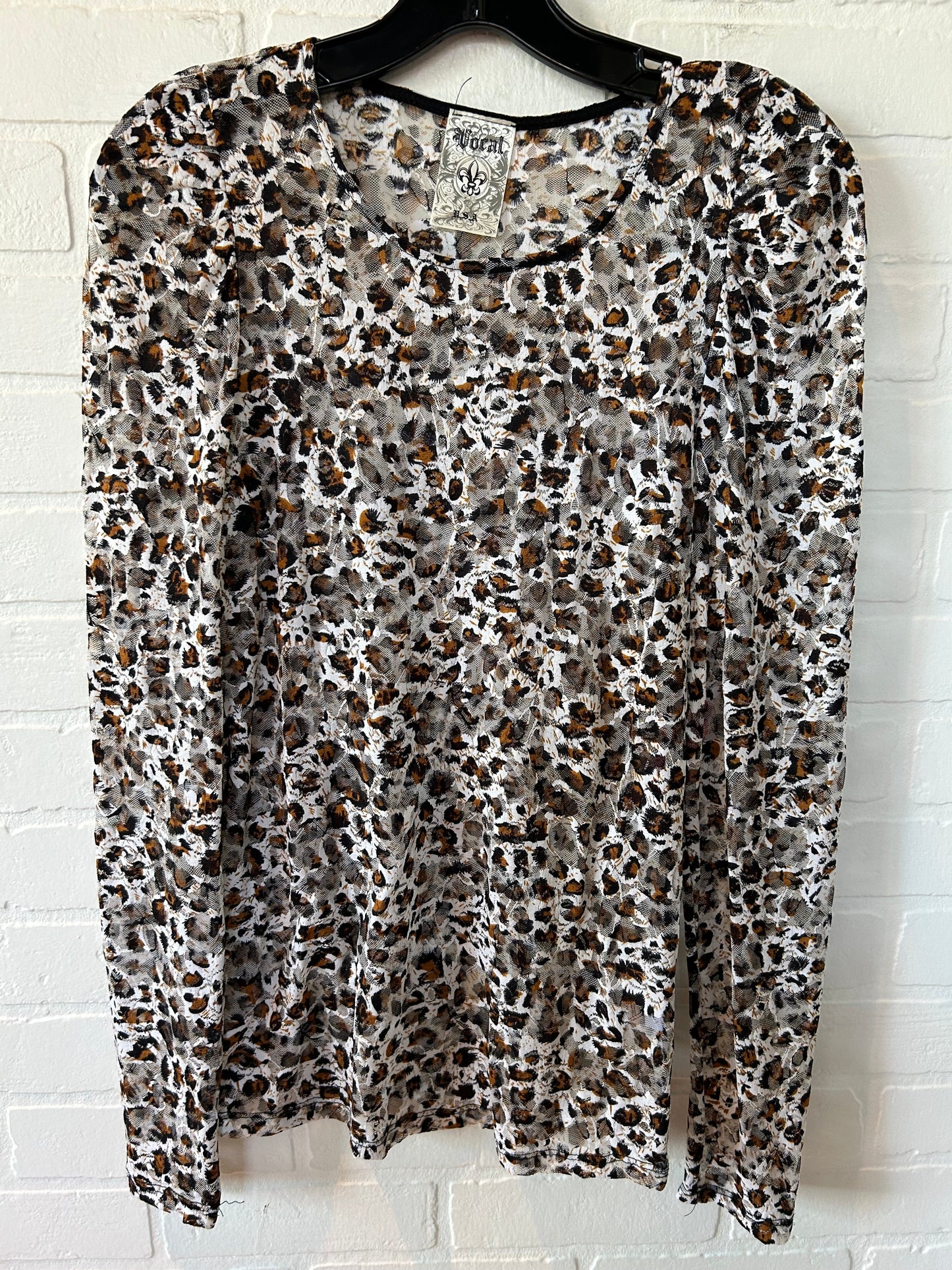 Animal Print Top Long Sleeve Vocal, Size S