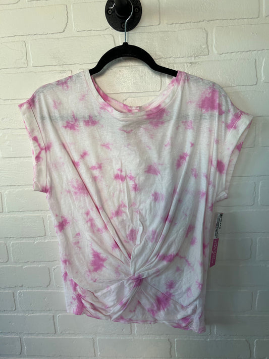 Pink & White Top Short Sleeve Lucky Brand, Size S