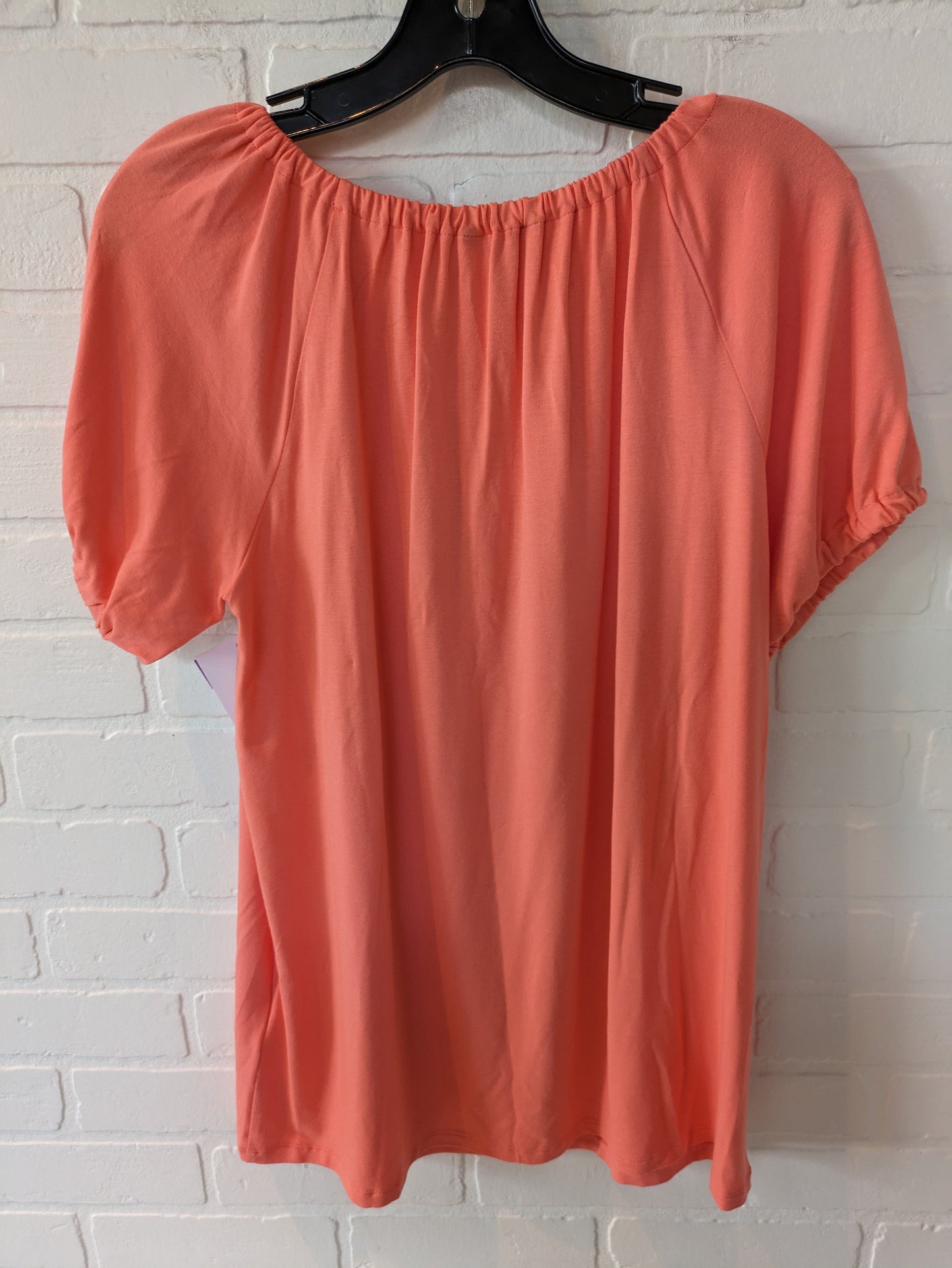 Orange Top Short Sleeve Lauren By Ralph Lauren, Size L