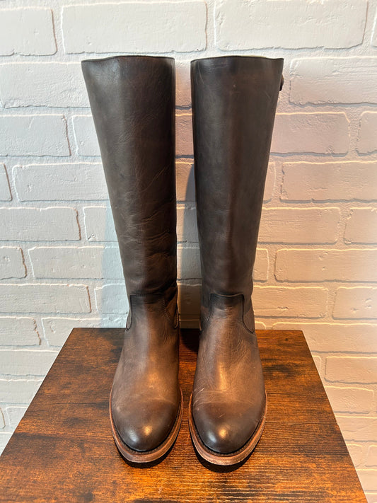 Brown Boots Knee Flats Frye, Size 8.5