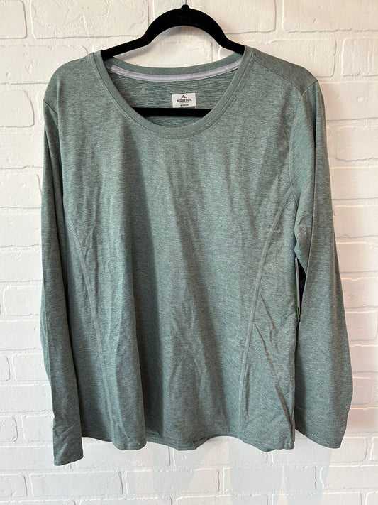 Green Athletic Top Long Sleeve Crewneck Cmc, Size Xl