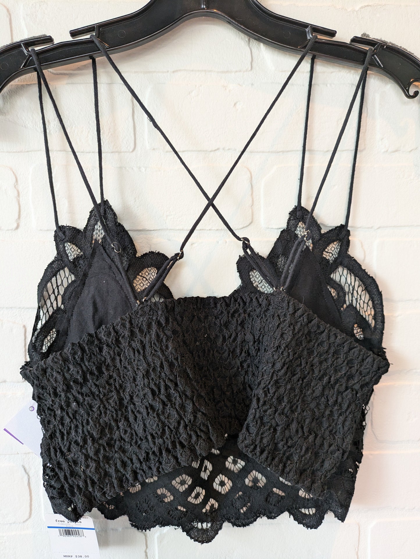 Black Bralette Free People, Size Xl