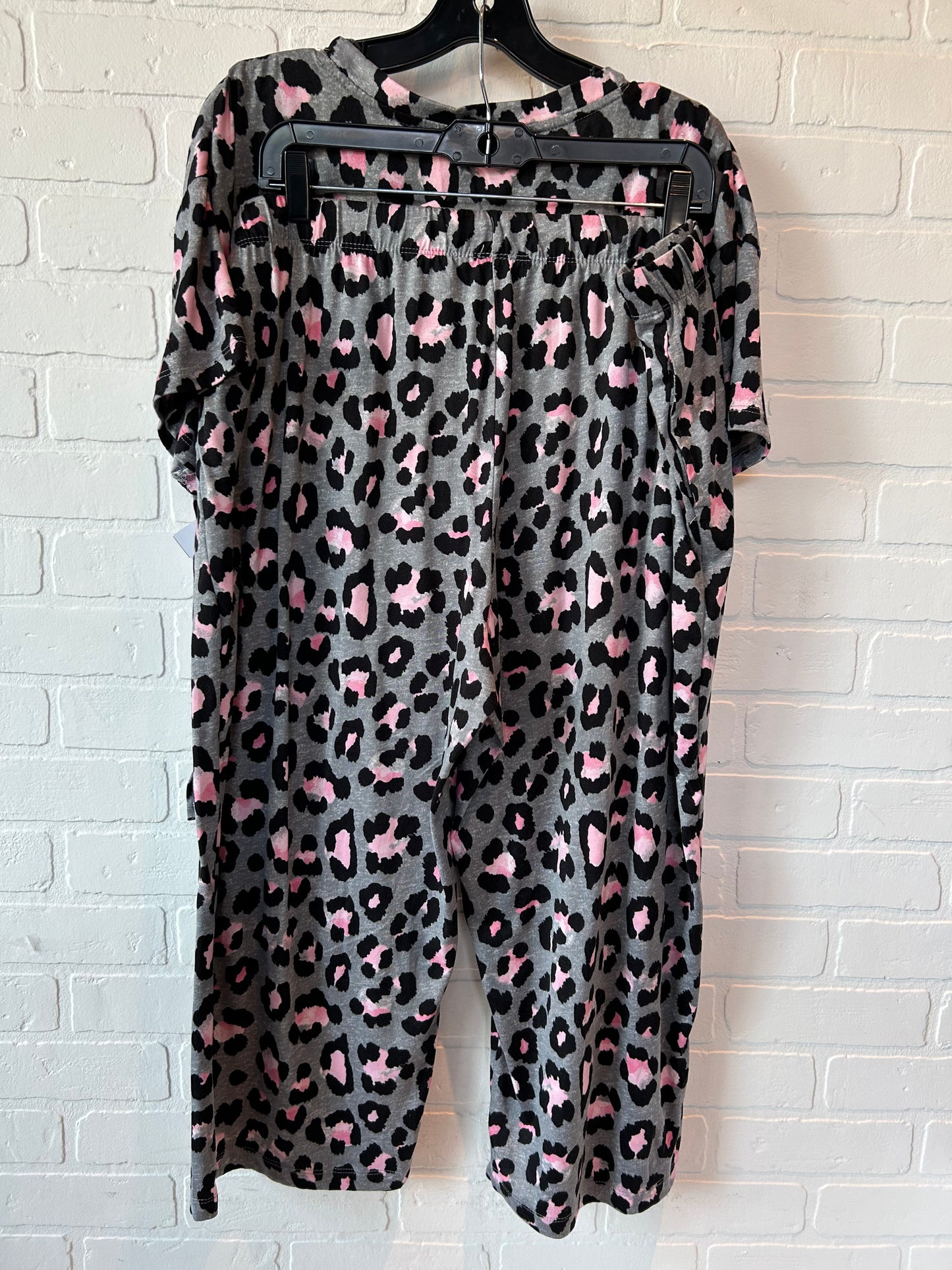 Grey & Pink Pajamas 2pc Joyspun, Size 2x