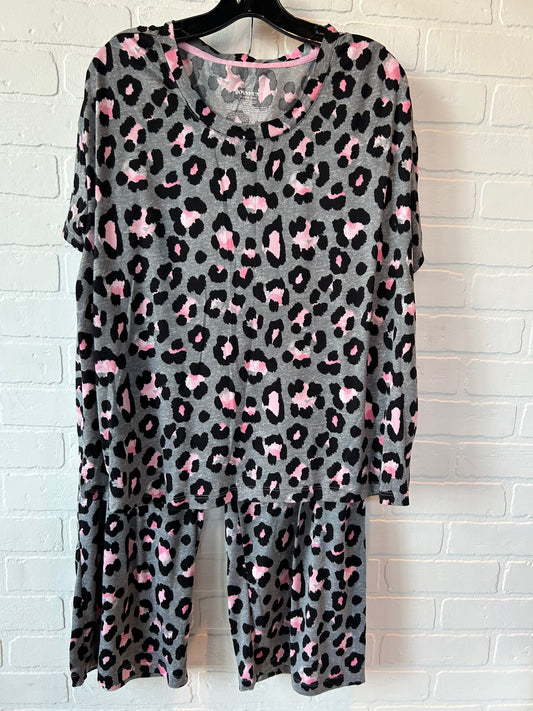 Grey & Pink Pajamas 2pc Joyspun, Size 2x