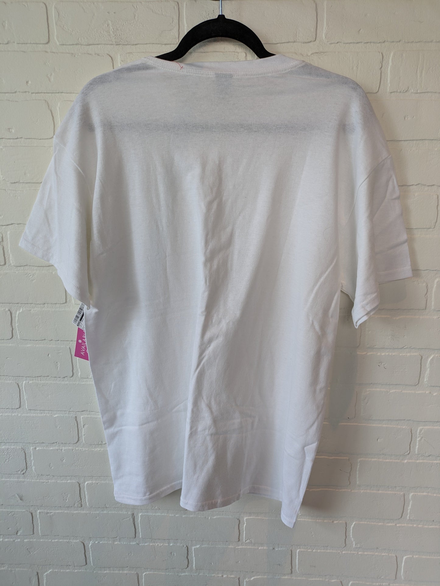 White Top Short Sleeve Basic Gildan, Size L