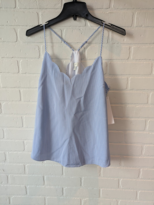 Blue & White Top Sleeveless J. Crew, Size M