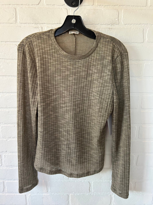 Green Top Long Sleeve Free People, Size M