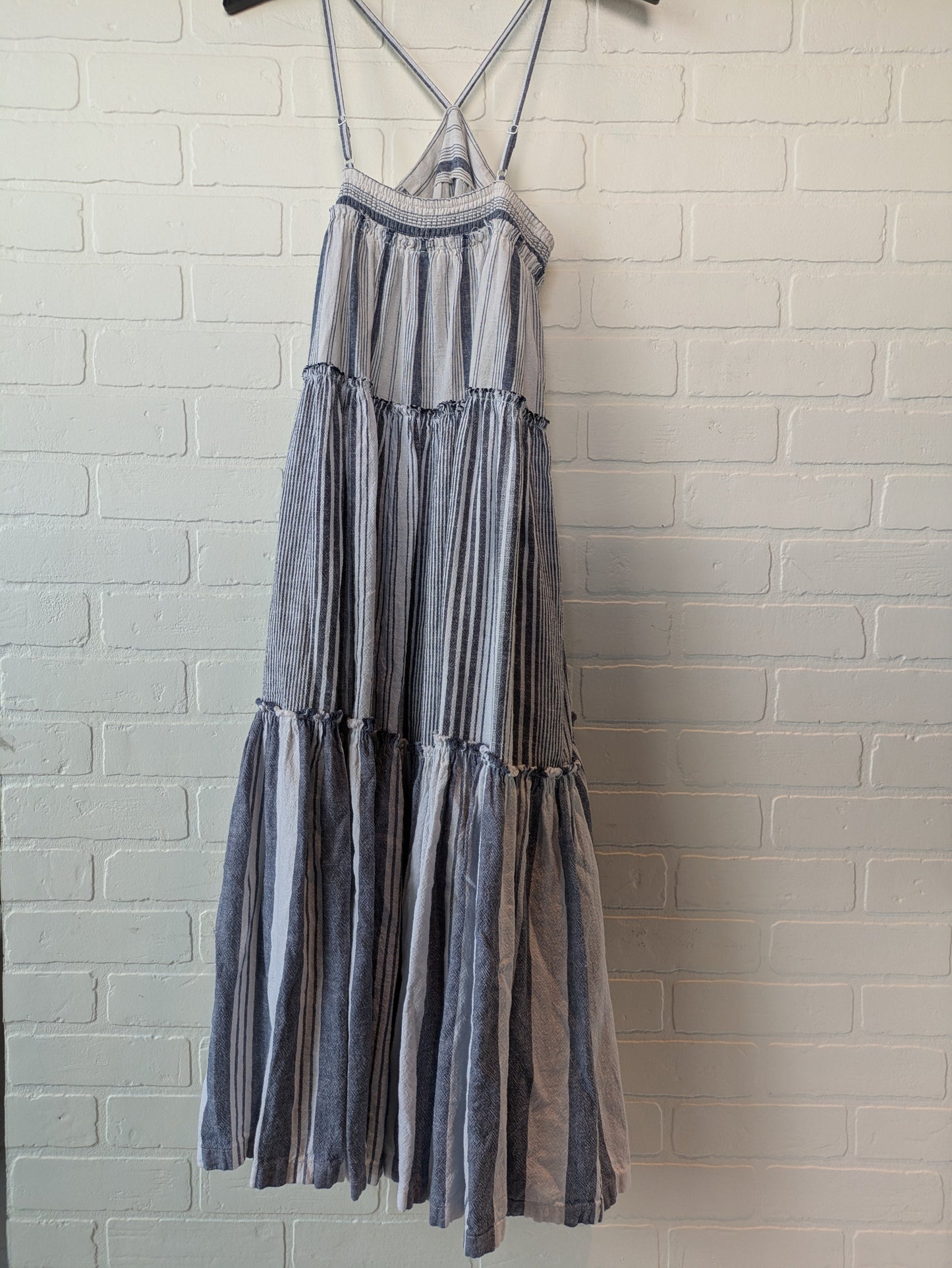 Dress Casual Maxi By J. Crew In Blue & White, Size: Xs