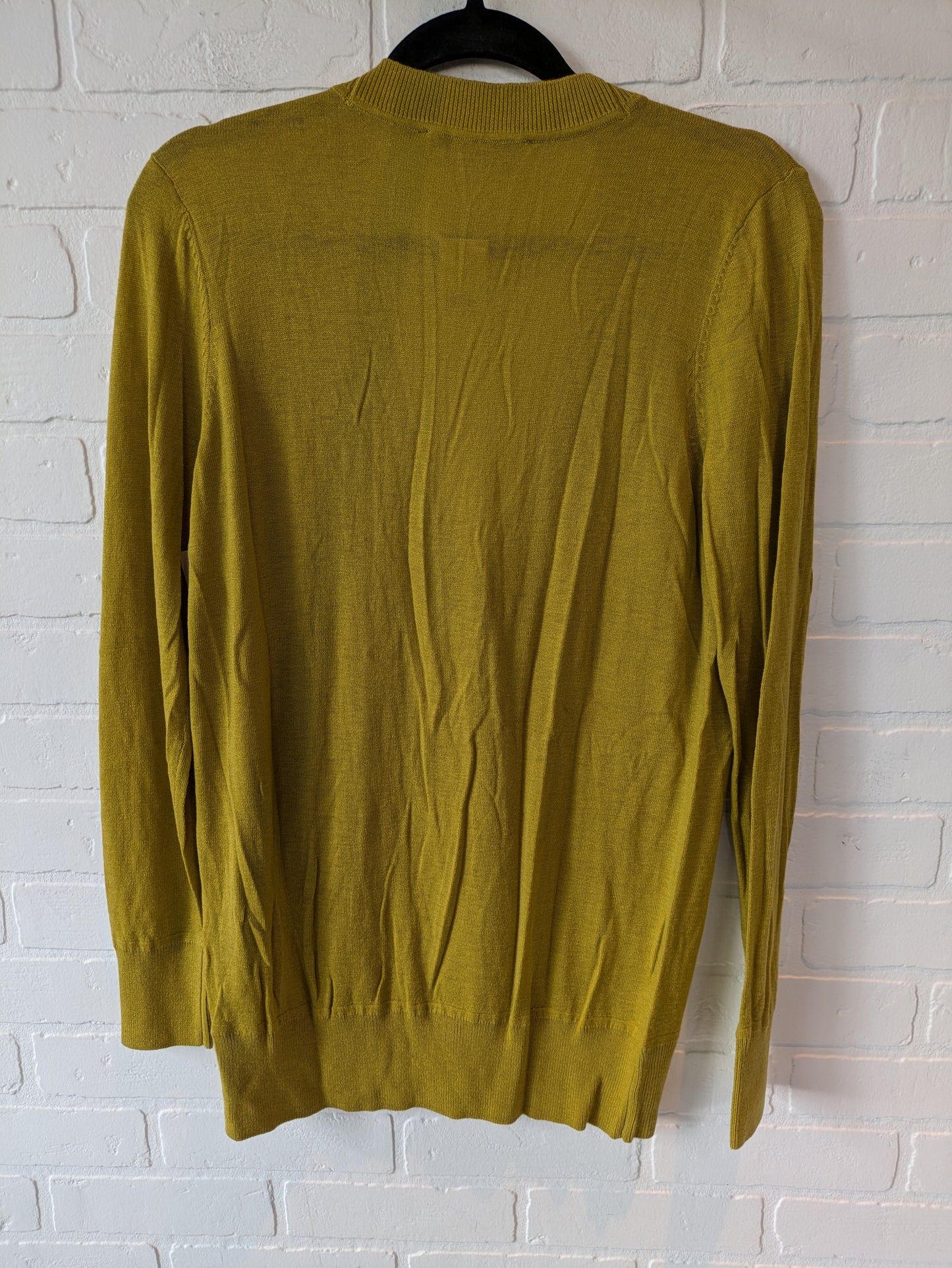 Sweater Cardigan By Loft In Yellow, Size: S