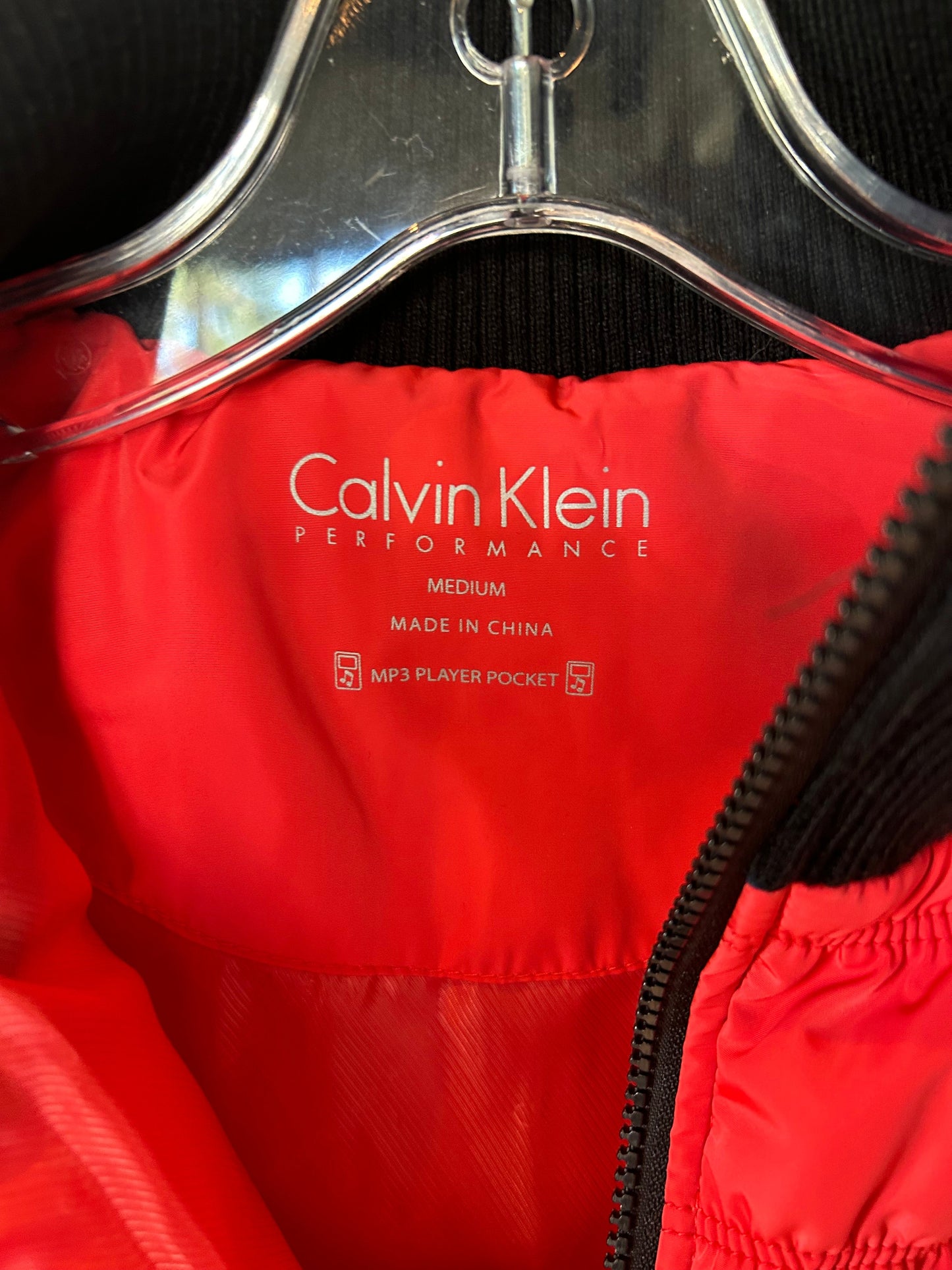 Vest Puffer & Quilted By Calvin Klein Performance In Red, Size: M