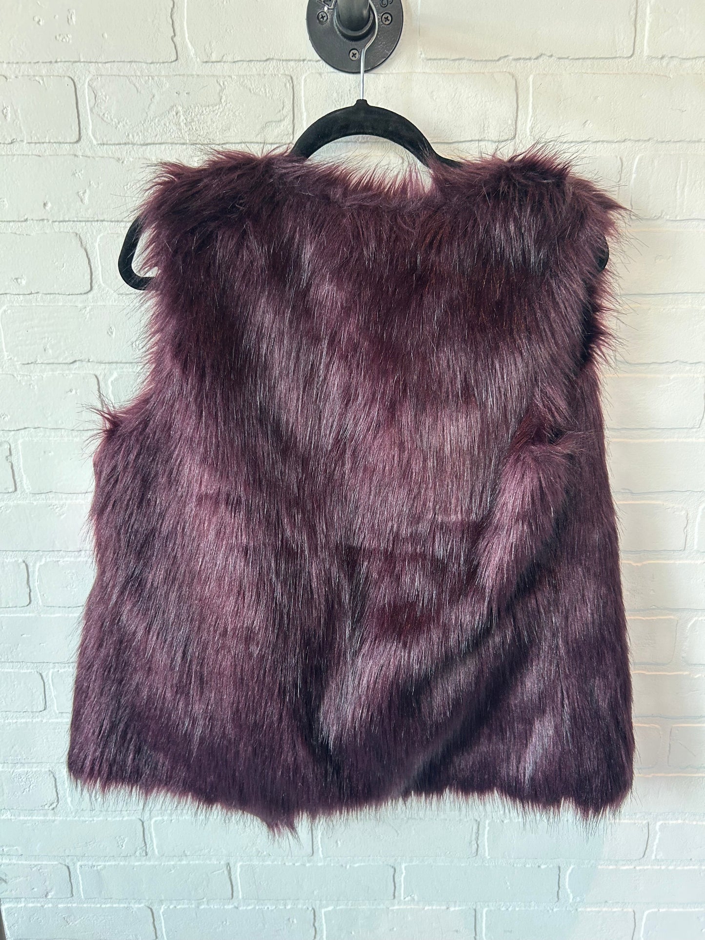 Vest Faux Fur & Sherpa By Tribal In Purple, Size: M