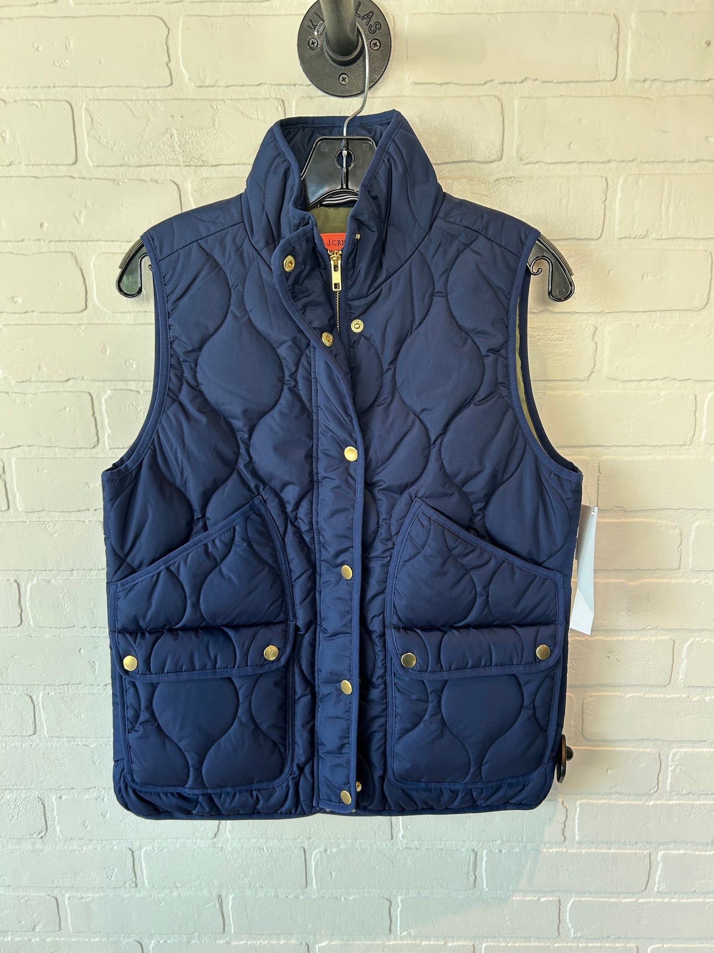 Vest Puffer & Quilted By J. Crew In Blue, Size: S