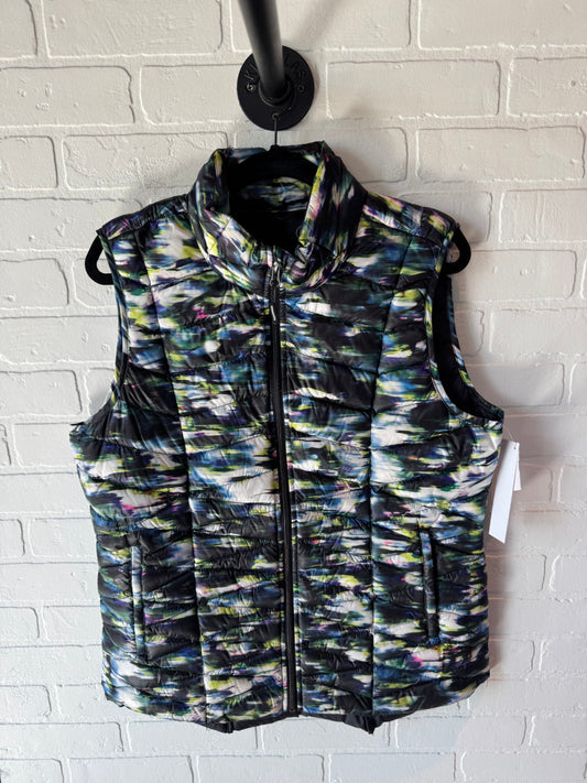 Vest Puffer & Quilted By Tangerine In Black & Green, Size: Xl